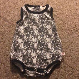 Appaman Mini Black Lace & Floral Onesie-3-6 months